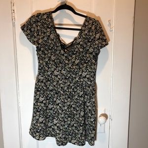 PacSun Black Floral Romper